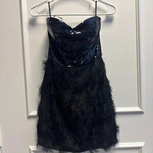 Mini sequined cocktail evening dress